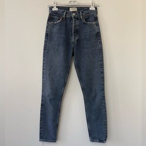 AGOLDE Nico High rise Slim Jeans Women Size 24 Organic Cotton Blend Button Fly